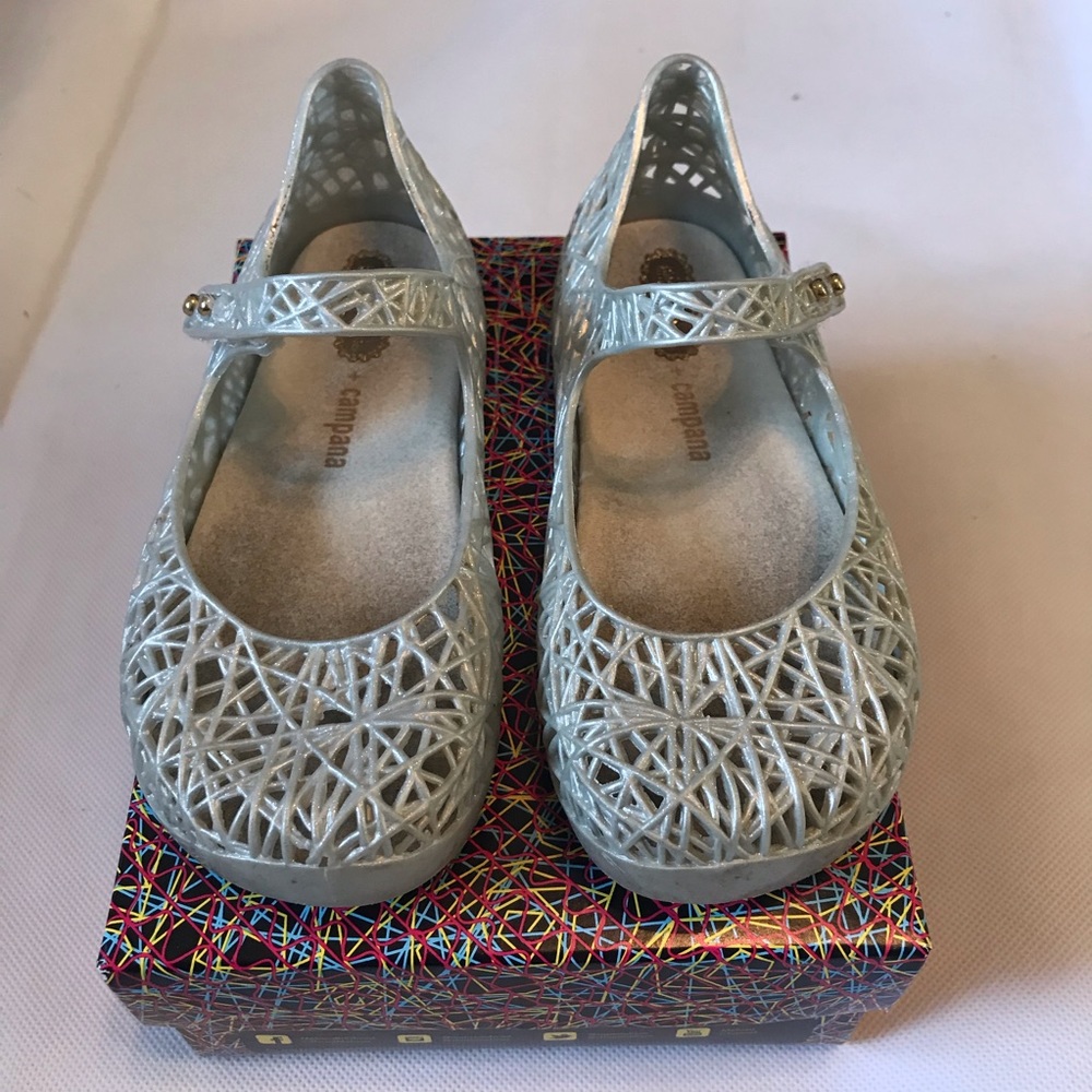 Mini Melissa Zig Zag Campana Shoes 10 White